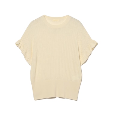 袖フリルニット プルオーバー