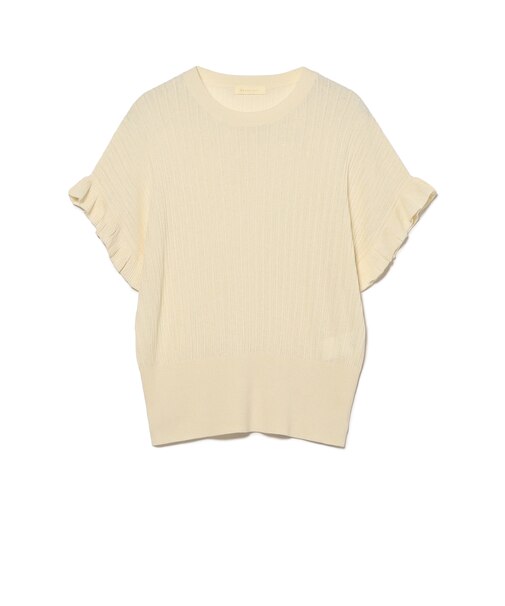 袖フリルニット プルオーバー