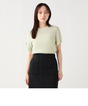 袖フリルニット プルオーバー