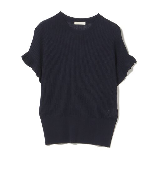 袖フリルニット プルオーバー