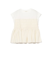 異素材 シャーリング プルオーバー