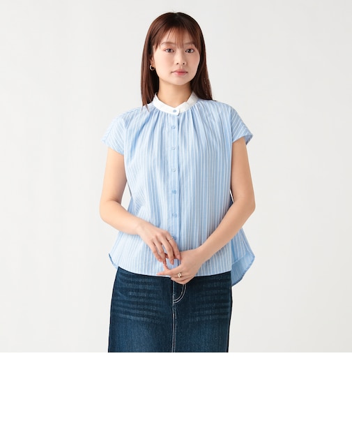 クレリック ストライプ シャツ