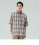 オンブレーチェック ショートスリーブ シャツ