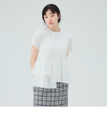 アシンメトリー 異素材 プルオーバー