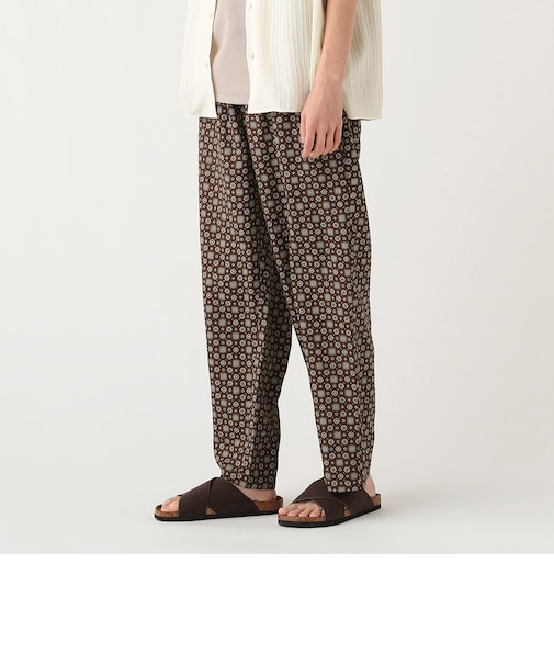 プリント アンクル ワイドストレート パンツ