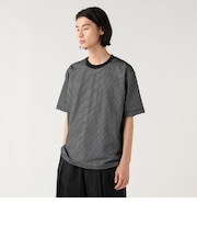 綿ライクポリ ボーダー Tシャツ（吸水速乾）