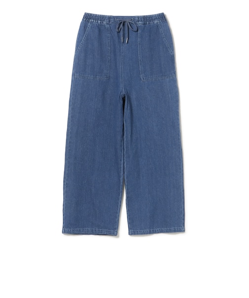 リネン デニム イージーパンツ