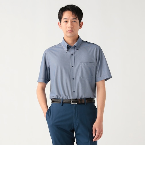 トリコット イージーケア ショートスリーブ ボタンダウンシャツ