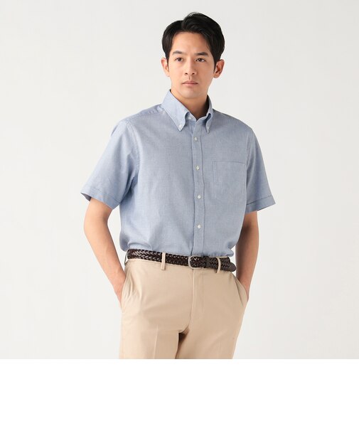 カラミ ショートスリーブ ボタンダウンシャツ