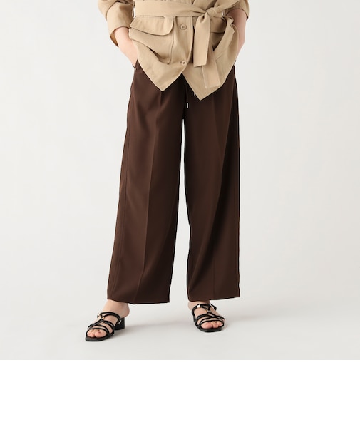 バックサテン ドロスト パンツ