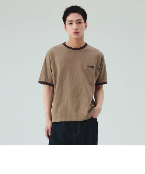 モダン配色 リンガー Tシャツ