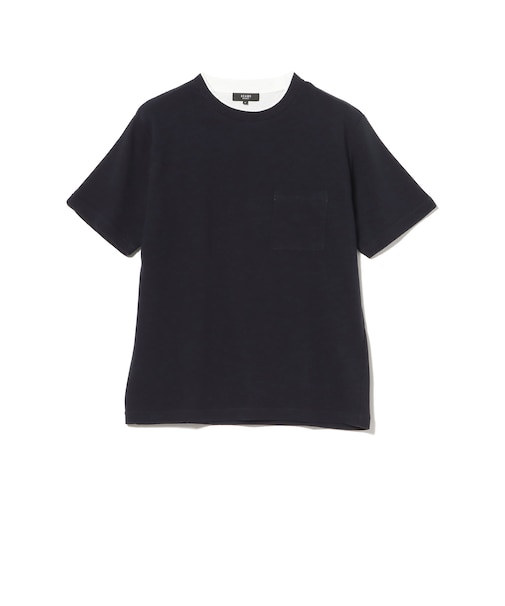 リップルダブルフェイス フェイクレイヤード Tシャツ（接触冷感）
