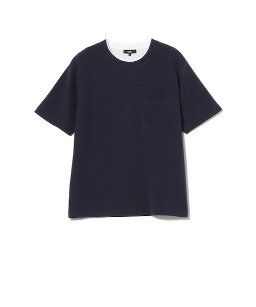 リップルダブルフェイス フェイクレイヤード Tシャツ（接触冷感）