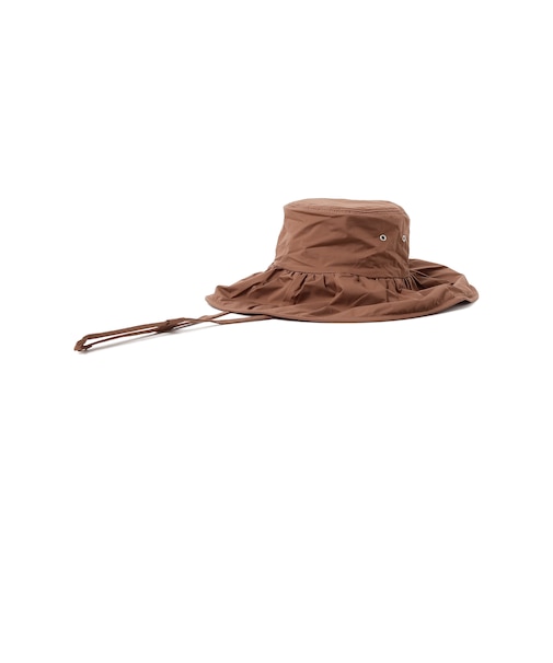 UVカット ギャザー つば広ハット（接触冷感・撥水）