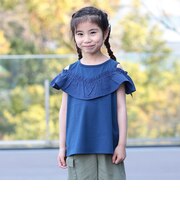 【WEB限定】フリル オフショル Tシャツ 2026SS（90～140cm）