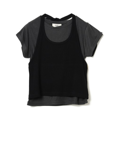 ホルターネック タンクトップ × シアー Tシャツ(セットアイテム)