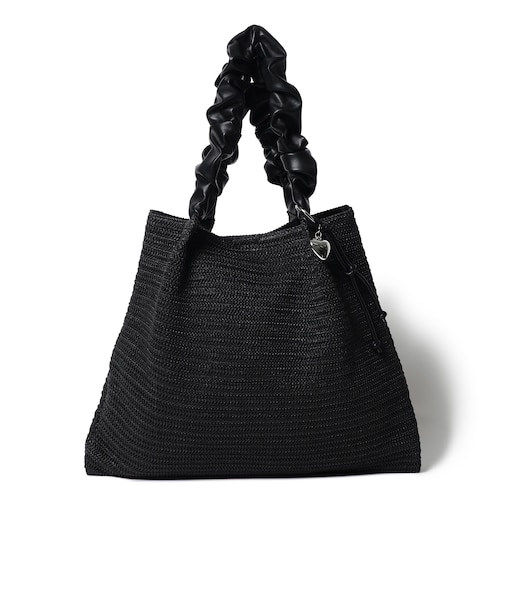 ギャザーハンドル チャーム付 トートバッグ