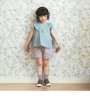 刺繍 フリル プルオーバー セット 2026SS（90～140cm）通学 プチプラ 定番 セットアップ