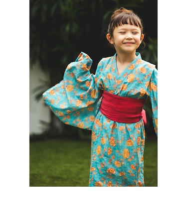 フラワー柄 浴衣 2026SS （90～130cm）お祭り 女の子 男の子 夏休み 花火大会 夕涼み