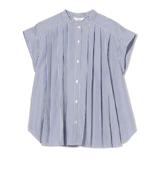 プリーツ ブロード シャツ