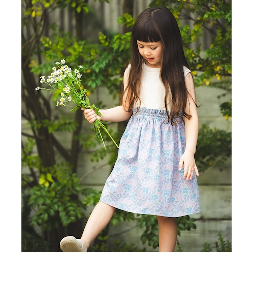 フラワー 切替 ノースリーブ ワンピース 2026SS（90～150cm）子供服 夏物 まとめ買い キッズ プチプラ 定番