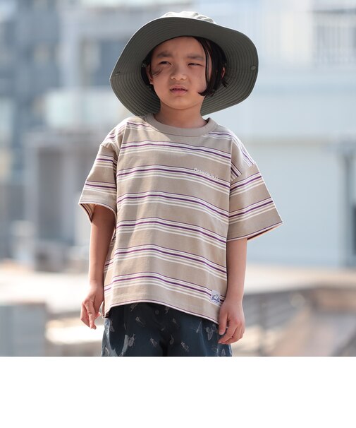 ビッグ ボーダー Tシャツ 2026SS (90～150cm) 外遊び プチプラ 通園 通学 公園 定番