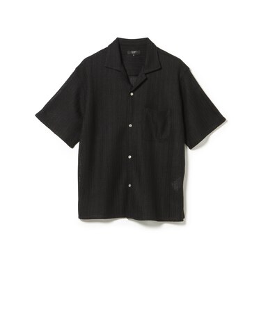 メッシュレース オープンカラーシャツ