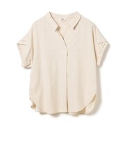 袖デザイン スキッパー シャツ