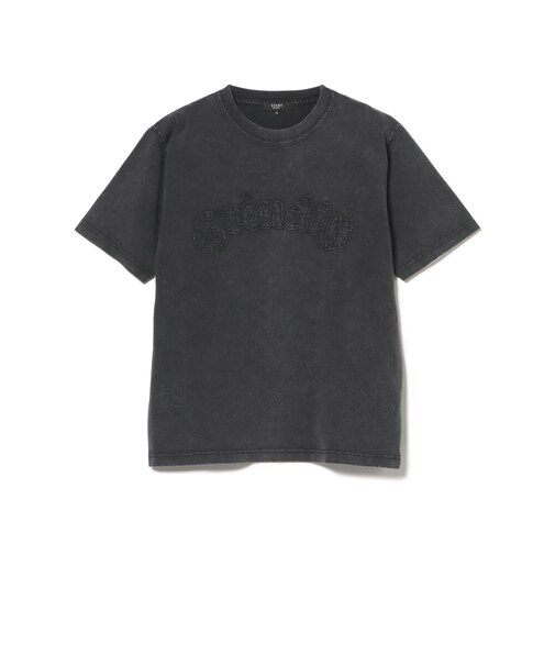 アップリケ ウォッシュ クルーネック Tシャツ