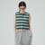 【EXCLUSIVE】RUSSELL ATHLETIC / ワッフル ボーダー ノースリーブ Tシャツ