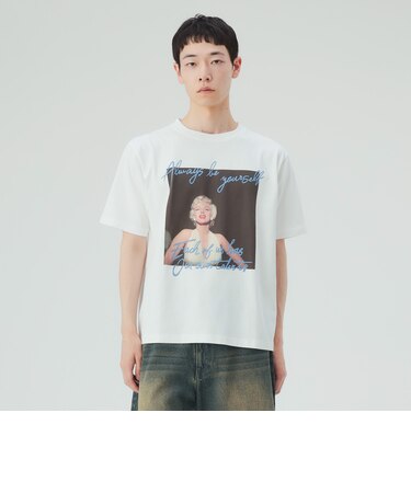 マリリン・モンロー フォト メッセージ Tシャツ