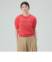 リボン ジャカード ニット プルオーバー