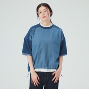 異素材 デニム プルオーバー