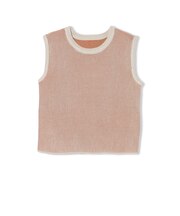 配色 リバーシブル ニットタンクトップ