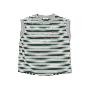 ボーダー ノースリーブ Tシャツ(90~140cm)外遊び プチプラ 保育園 通学 夏休み