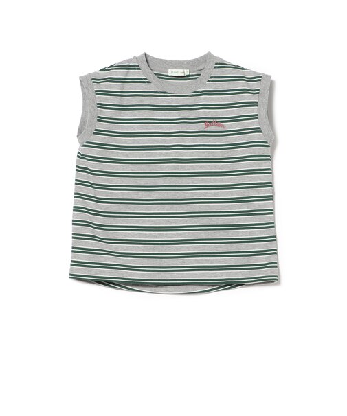 ボーダー ノースリーブ Tシャツ(90~140cm)外遊び プチプラ 保育園 通学 夏休み