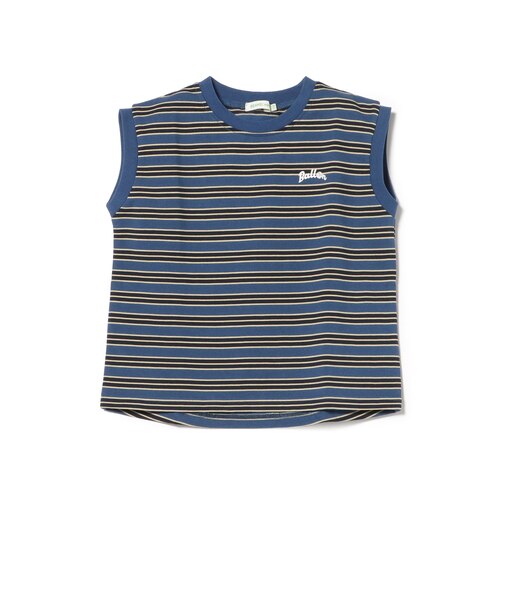 ボーダー ノースリーブ Tシャツ（90～140cm）外遊び プチプラ 保育園 通学 夏休み