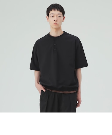 ポリトロ リブ ヘンリーネック Tシャツ