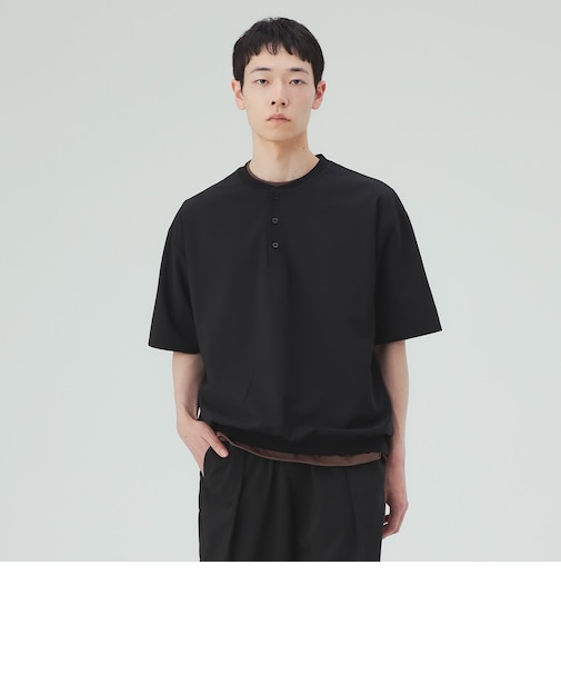 ポリトロ リブ ヘンリーネック Tシャツ
