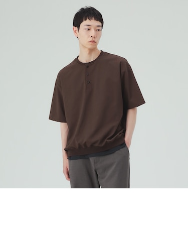 ポリトロ リブ ヘンリーネック Tシャツ