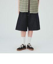 デニムライク カーブバギー ショートパンツ