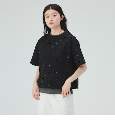 カラフル ラインストーン Tシャツ