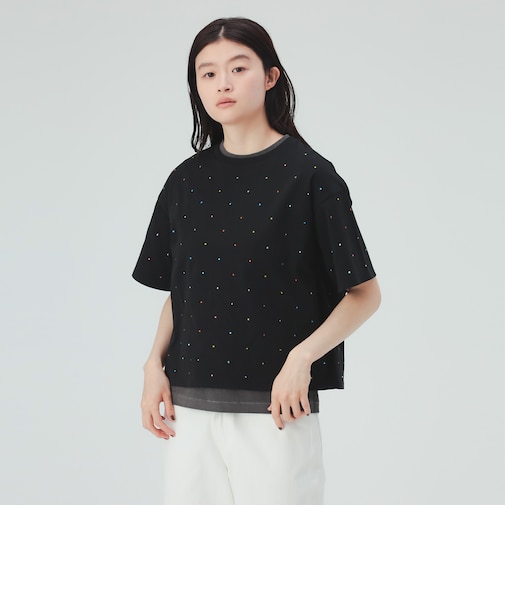 カラフル ラインストーン Tシャツ