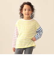 ボーダー ロング Tシャツ 2026FW（90～140cm）キッズ 定番 カジュアル プチプラ