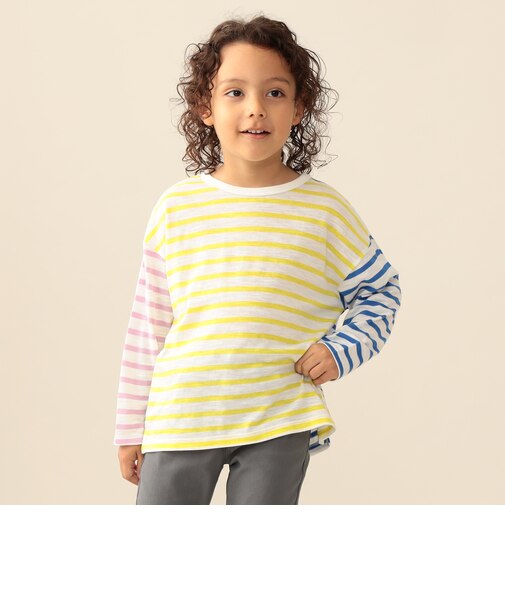 ボーダー ロング Tシャツ 2026FW(90~140cm)キッズ 定番 カジュアル プチプラ