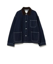 襟コーデュロイ カバーオール ジャケット