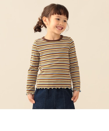 メローリブ Tシャツ 2026FW (90~130cm)プチプラ 人気 ボーダー 着回し ロンT 通園 通学