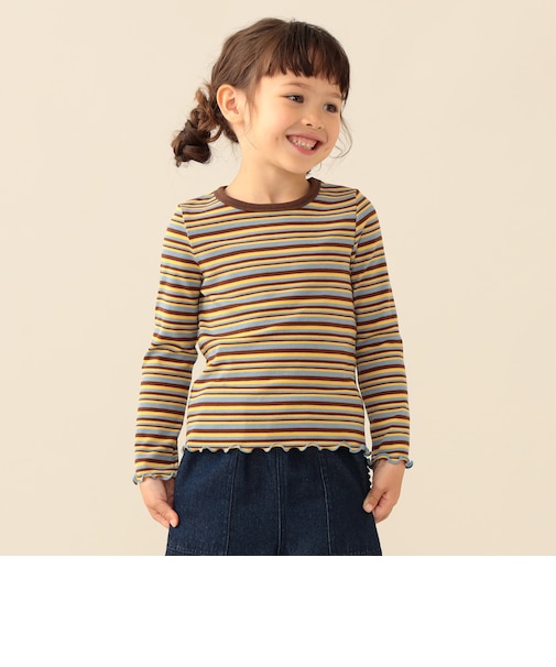 メローリブ Tシャツ 2026FW (90~130cm)プチプラ 人気 ボーダー 着回し ロンT 通園 通学