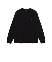 ハート ワンポイント刺繍 ロングスリーブ Tシャツ