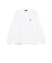 ハート ワンポイント刺繍 ロングスリーブ Tシャツ